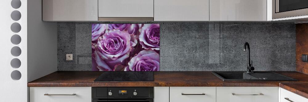 Panel do kuchni Fioletowe róże