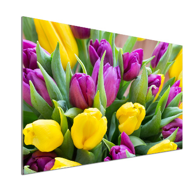 Panel do kuchni Kolorowe tulipany
