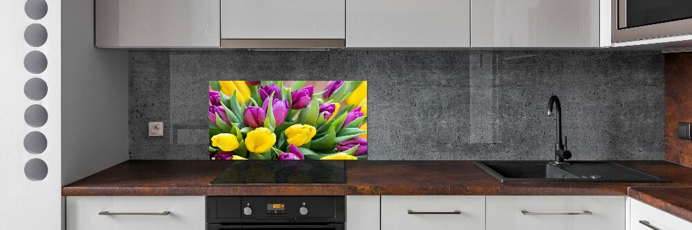 Panel do kuchni Kolorowe tulipany