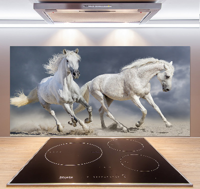 Panel do kuchni Białe konie plaża