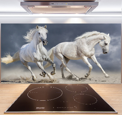 Panel do kuchni Białe konie plaża