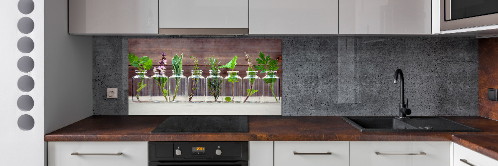 Panel do kuchni Rośliny w słoikach
