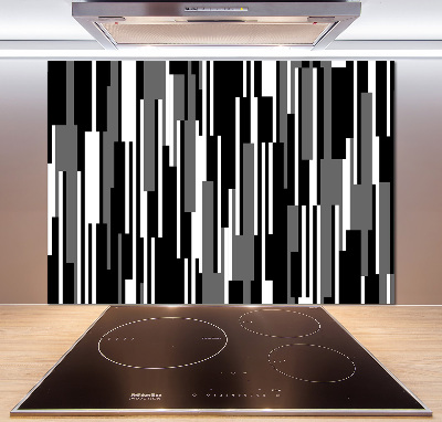 Panel do kuchni Czarno-białe linie