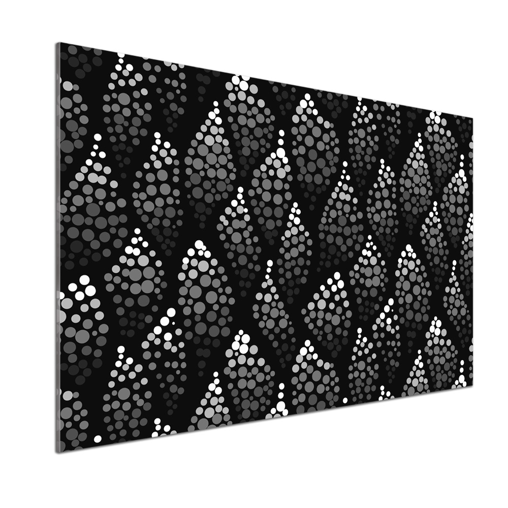 Panel lacobel Czarno-białe kropki