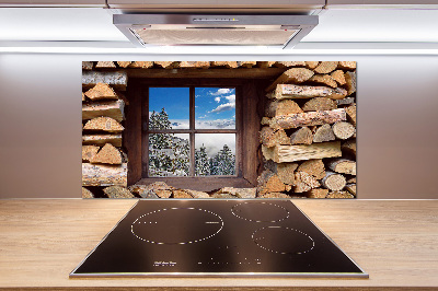 Panel do kuchni Zima za oknem