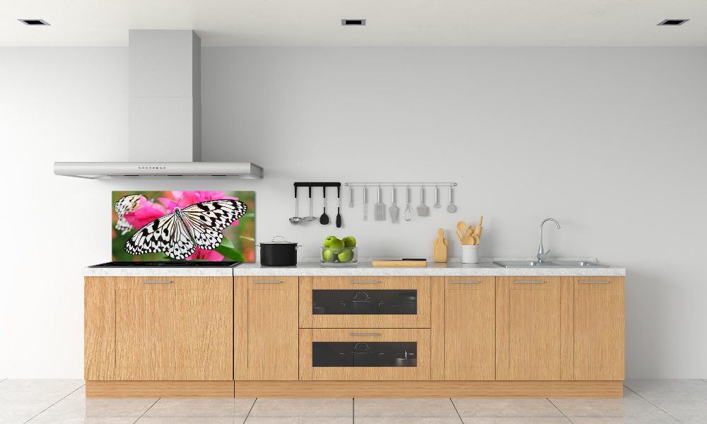 Panel do kuchni Motyl na kwiatku
