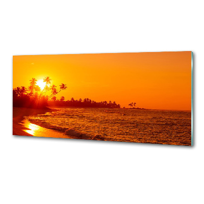 Panel lacobel Zachód słońca plaża