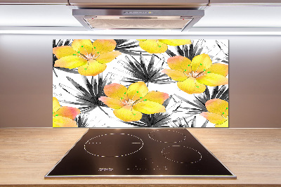 Panel do kuchni Tropikalne kwiaty