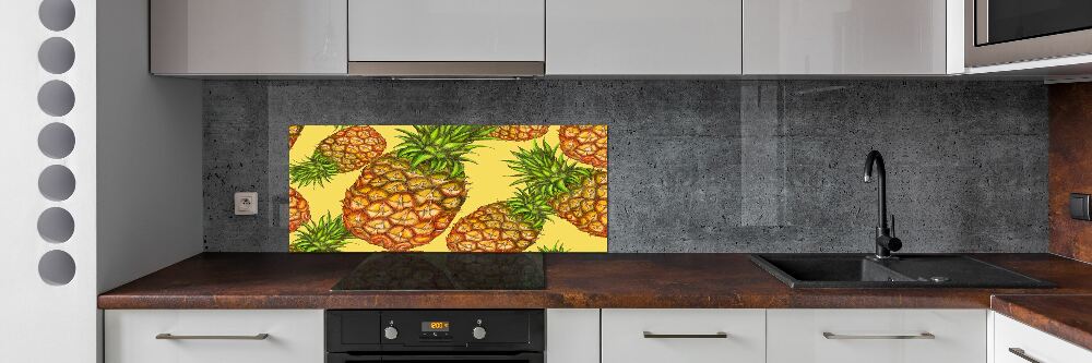 Panel szklany do kuchni Ananasy