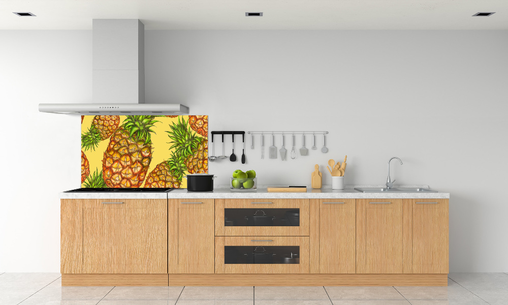 Panel szklany do kuchni Ananasy