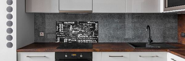 Panel do kuchni Menu w restauracji