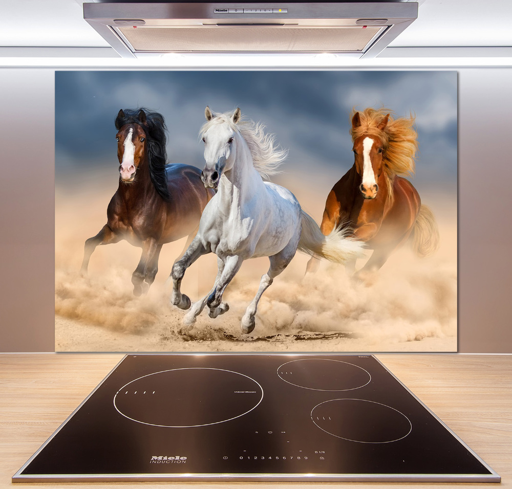 Panel do kuchni Konie na pustyni