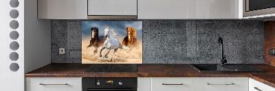 Panel do kuchni Konie na pustyni