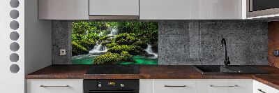 Panel do kuchni Wodospad w lesie