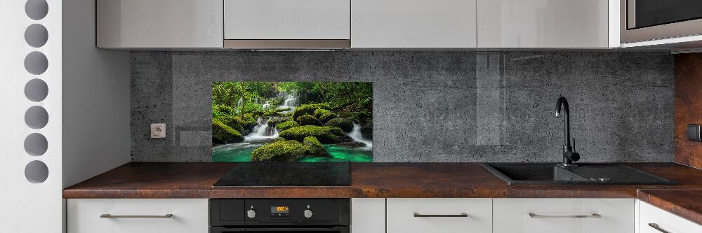 Panel do kuchni Wodospad w lesie