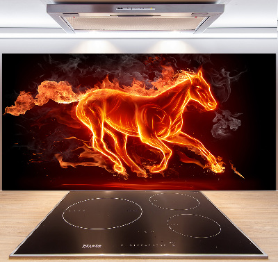 Panel do kuchni Koń w płomieniach