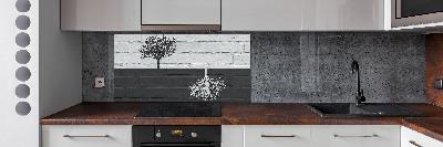 Panel do kuchni Drzewa na murze