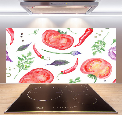 Panel lacobel Pomidor i przyprawy