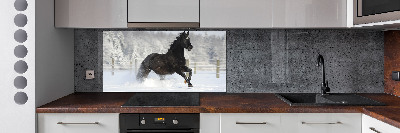 Panel lacobel Koń w galopie śnieg