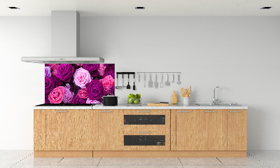 Panel szklany do kuchni Róże