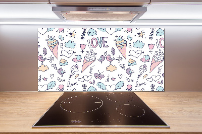 Panel do kuchni Romantyczny wzór