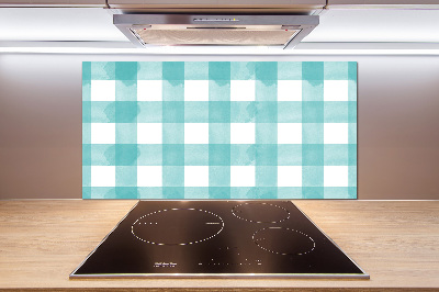 Panel do kuchni Niebieska krata
