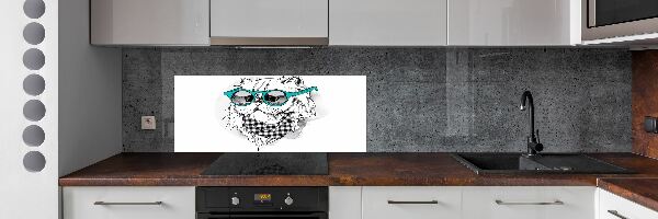 Panel do kuchni Kot w okularach