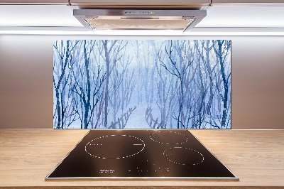 Panel między meble w kuchni Las zimą