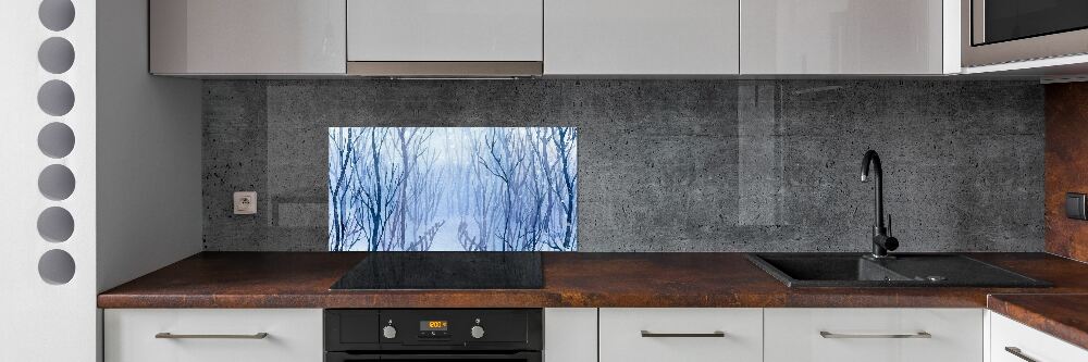 Panel między meble w kuchni Las zimą