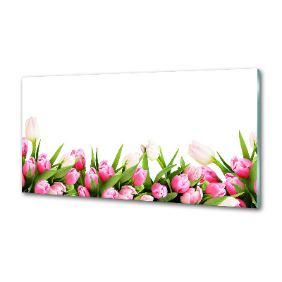 Panel do kuchni Różowe tulipany