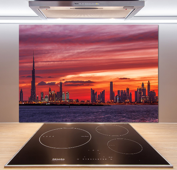 Panel lacobel Zachód słońca Dubaj