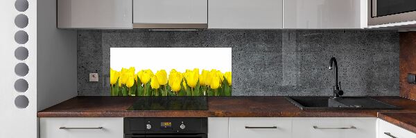 Panel do kuchni Żółte tulipany