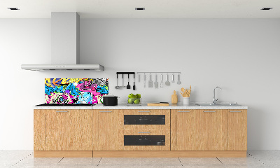 Panel między meble w kuchni Graffiti
