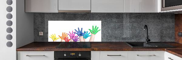 Panel do kuchni Pomalowane dłonie