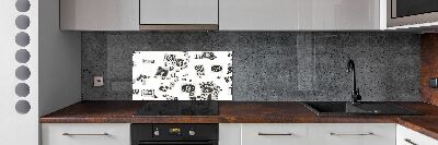 Panel do kuchni Litery z gazety