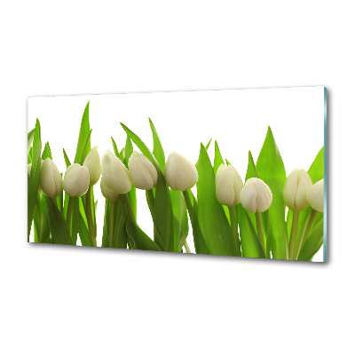 Panel do kuchni Białe tulipany