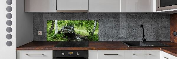 Panel dekor szkło Jeep w lesie