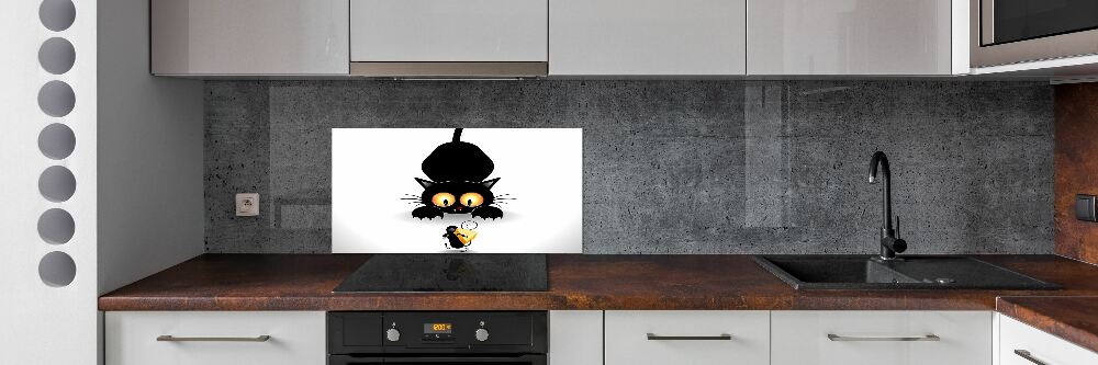 Panel dekor szkło Kot i mysz