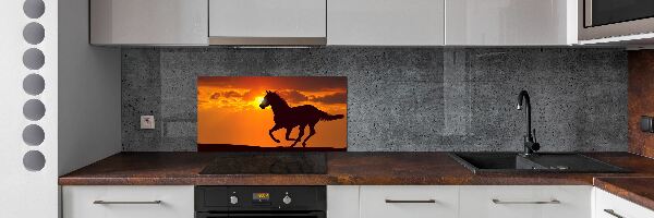 Panel do kuchni Koń zachód słońca
