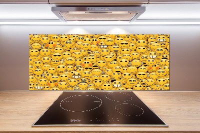 Panel między meble w kuchni Emotikony