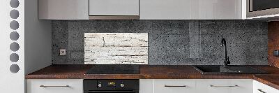 Panel lacobel Biała ściana kamień