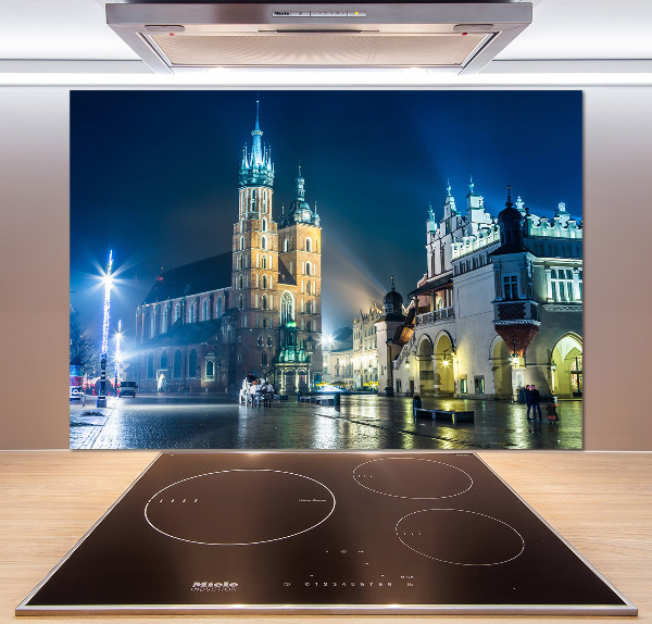 Panel dekor szkło Kraków nocą