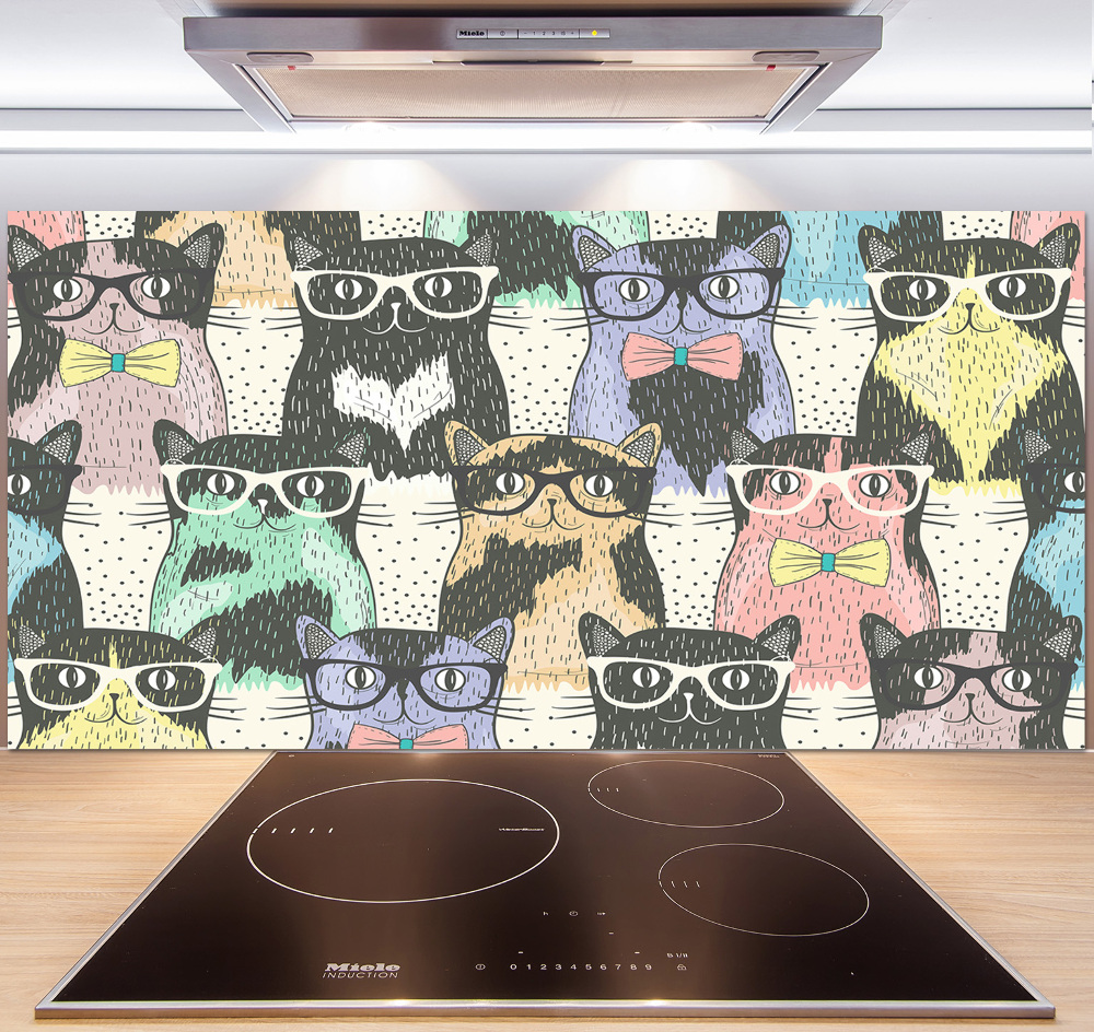 Panel do kuchni Koty w okularach