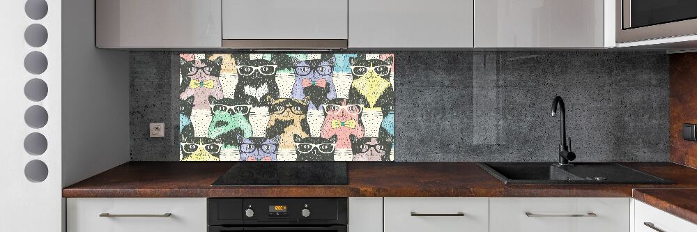 Panel do kuchni Koty w okularach