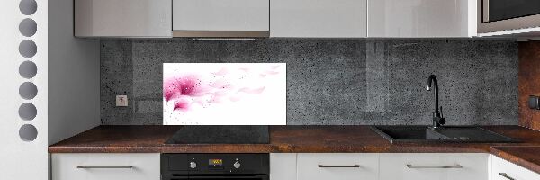 Panel dekor szkło Różowy kwiat
