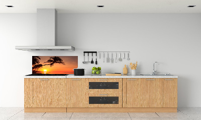 Panel lacobel Zachód słońca plaża
