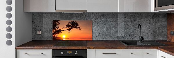 Panel lacobel Zachód słońca plaża