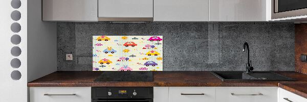 Panel dekor szkło Samochodziki