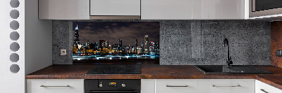 Panel dekor szkło Chicago nocą