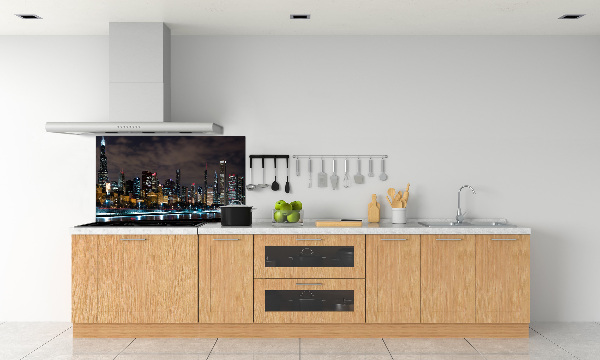 Panel dekor szkło Chicago nocą
